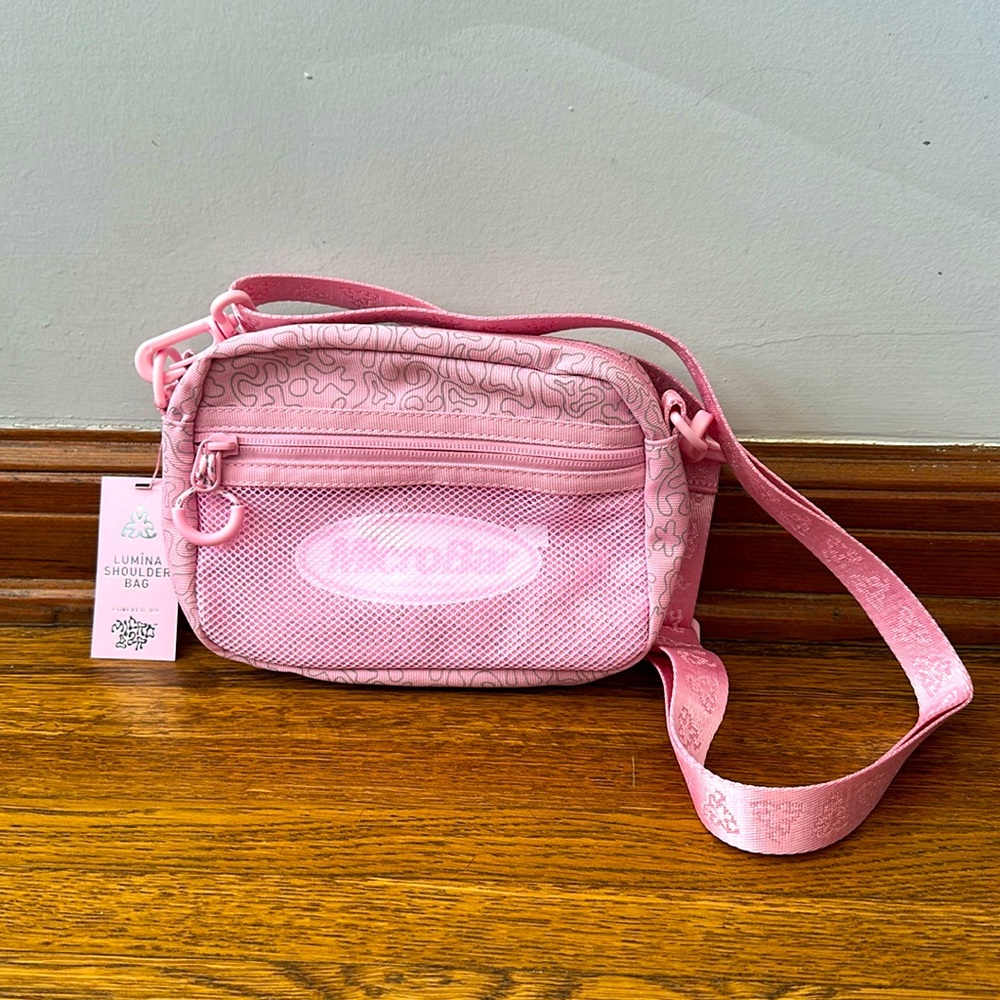 Pink Nylon Cross Body and Belt Bag w/removable and adjustable strap